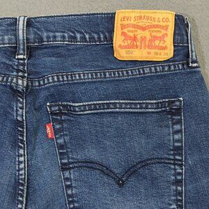 Levi's Jeans Men's 36x36 Fits 35x34 Blue 559 Relaxed Straight Fit Denim
